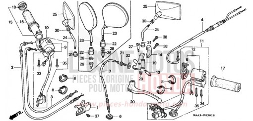 SCHALTER/KABEL (VT1100CV/CW/C2) VT1100C2S de 1995